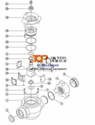 Vanne à robinet à haute pression de valves de tête de puits de densité double avec l'union de marteau